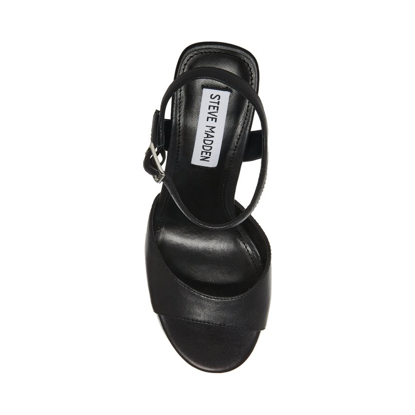 Sandalias Tacones Steve Madden Amy Cuero Mujer Negras | ES SFES10